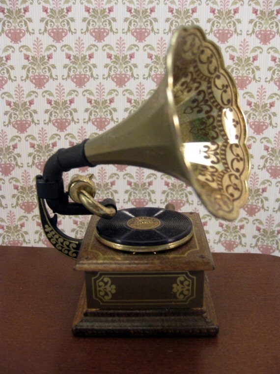 Vintage Miniature Gramophone Music Box Bodo Hennig
