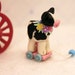 Reserved for Becky Miniature Cow Pull Toy Dollhouse Nursery Playroom