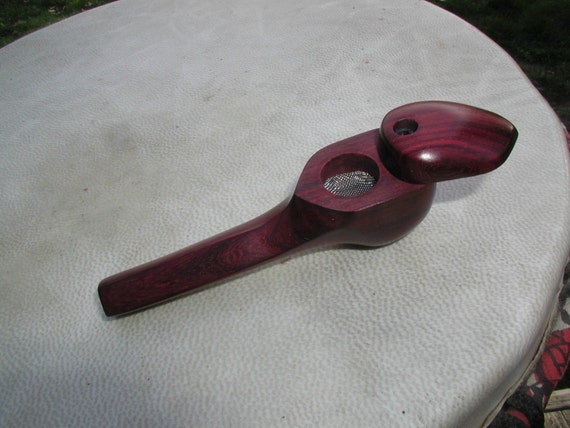 Exotic Wood Pipe With Lid Bois De Rose By Exotictobaccotools