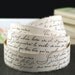 PEEL & STICK - 2 YARDS Stamped French Script Words Muslin Fabric Adhesive Ribbon-for Weddings,Scrapbooking, Gift Wrapping, Decorating