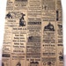 50 MEDIUM 8.5 x 11.5 Antique looking Vintage Newspaper Ad Print Kraft brown paper bags - Party Favor, Treat, Retail Bags