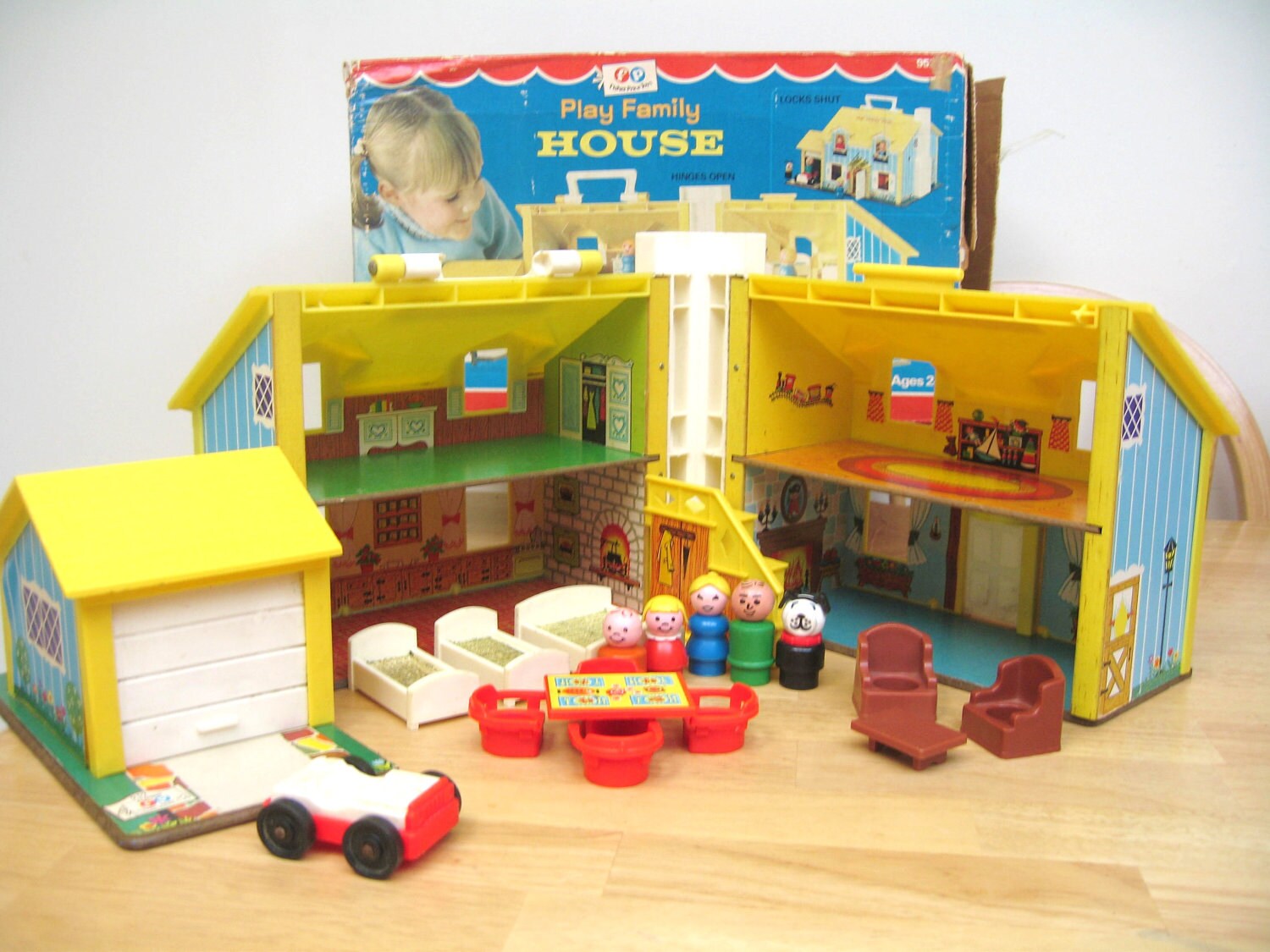 Vintage Fisher Price House with Box