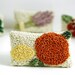 Mini Sachet, Orange and Lemon Citrus. Miniature Punch Needle. Orange, Yellow, Green. Embroidery Gift for Her. Spring Home Decor.