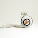 Sushi Salmon Avocado Silver Pendant Necklace. Orange, Green, Yellow. Punchneedle Embroidery Fiber Art. Summer Fashion Under 40.