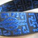 Zen jacquard woven ribbon in ROYAL blue and BLACK