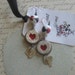 ReD QuEeN. Alice in Wonderland vintage assemblage earrings