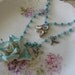 A bLuE RoSe. vintage assemblage old ooak flower necklace