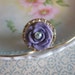 Shades in Violet . Wedding Cake Rose.vintage pearl and glass pearl assemblage collage ring