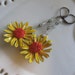 Flowers of Summer.vintage enamel brass vintage rosary beads flowers dangle earrings