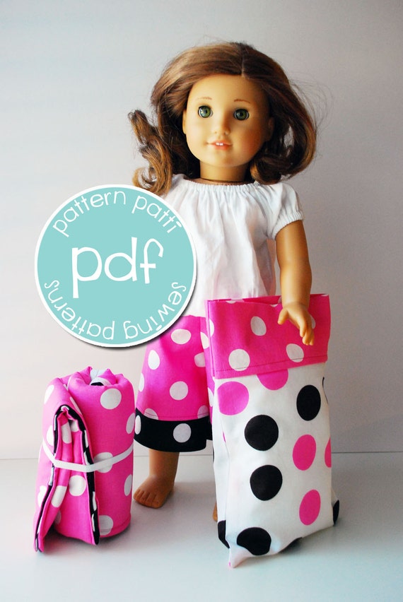Items similar to 18" american girl sewing pattern doll pajama pants