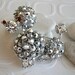 Vintage Rhinestone Poodle Dog Brooch
