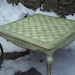 green hand-painted coffee table