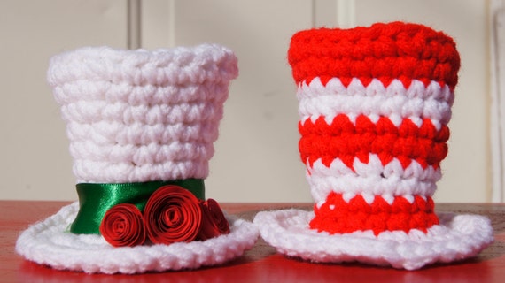 mini crochet top hat