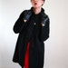 Sale -1950s Black Wool Swing Coat. Mad Men Fashion. Office Fashion. Fall Fashion. Winter Fashion. Size Medium