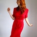 Sale- Red Dress. Office Fashion. Cocktail Dress. Summer Dress. Size Medium