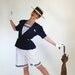 Sale - Navy With Polka Dots Dress Set. Day Dress. Nautical. Vacation. Resort. Fall Fashion. Spring Fashion. Size Medium