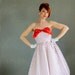 Sale - 1960s White Red Polka Dots Party Dress. Mad Men Fashion. Formal Dress. Cocktail Dress . Holiday Dress. Weddings. Fall Fashion. Medium