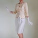 Sale - Vintage 1950s Cream Lace Dress Set. Mad Men Fashion. Weddings. 50s Cocktail Dress Set. Fall Fashion. Spring Fashion. Size Medium