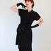 Christmas In July Sale - 1940s Black Dress. Bow. Evening. Cocktail Dress. Hollywood Regency. Summer. Fall Fashion. Size Medium