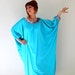 Vintage 1970s Aqua Blue Sequin Caftan Maxi Dress. Beach Cover Up. Resort. Vacation. Summer. Size Large