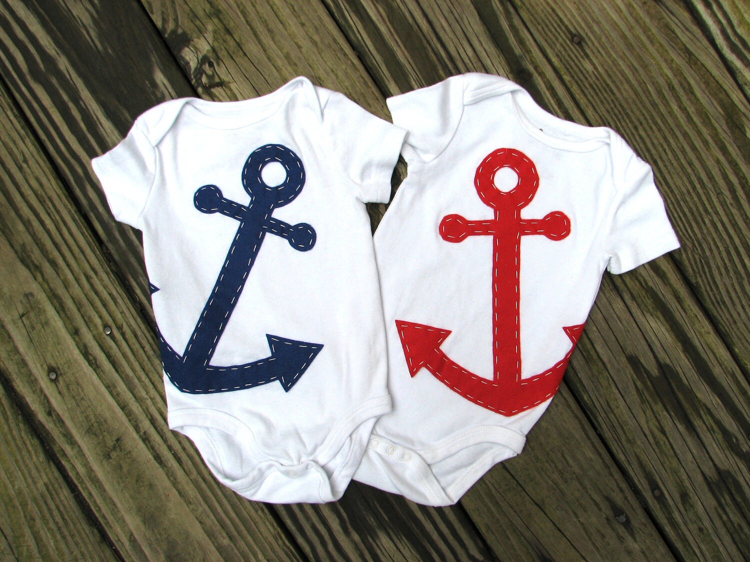 Anchor Baby Clothes Nautical Twin Baby Onesies