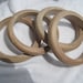 Four Medium Slender Unfinished Wood Bangles