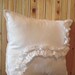 white linen pillow ruffled throw shabby modern
