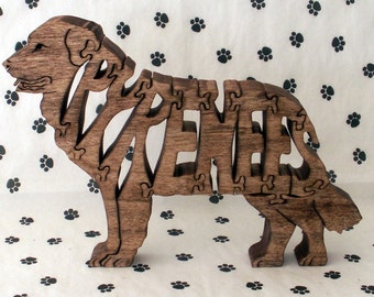 Great Pyrenees Handmade Wood Fretwork Jigsaw Puzzle