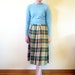 40s skirt - 1940s plaid wool pleated skirt
