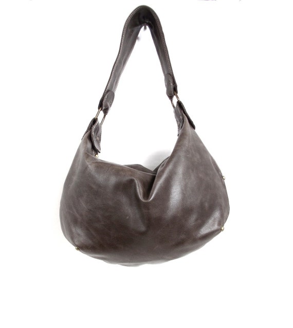 On HOLD For Heidi The Slouchy Leather Hobo in Elephant by 14xbags