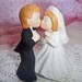 Wedding Cake Topper - Vintage Lefton Kissing Bride and Groom Cake Topper