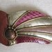 Vintage Metal and Dyed Snake Skin Belt Buckle/SALE