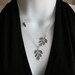 Fallen antique silver leaf necklace