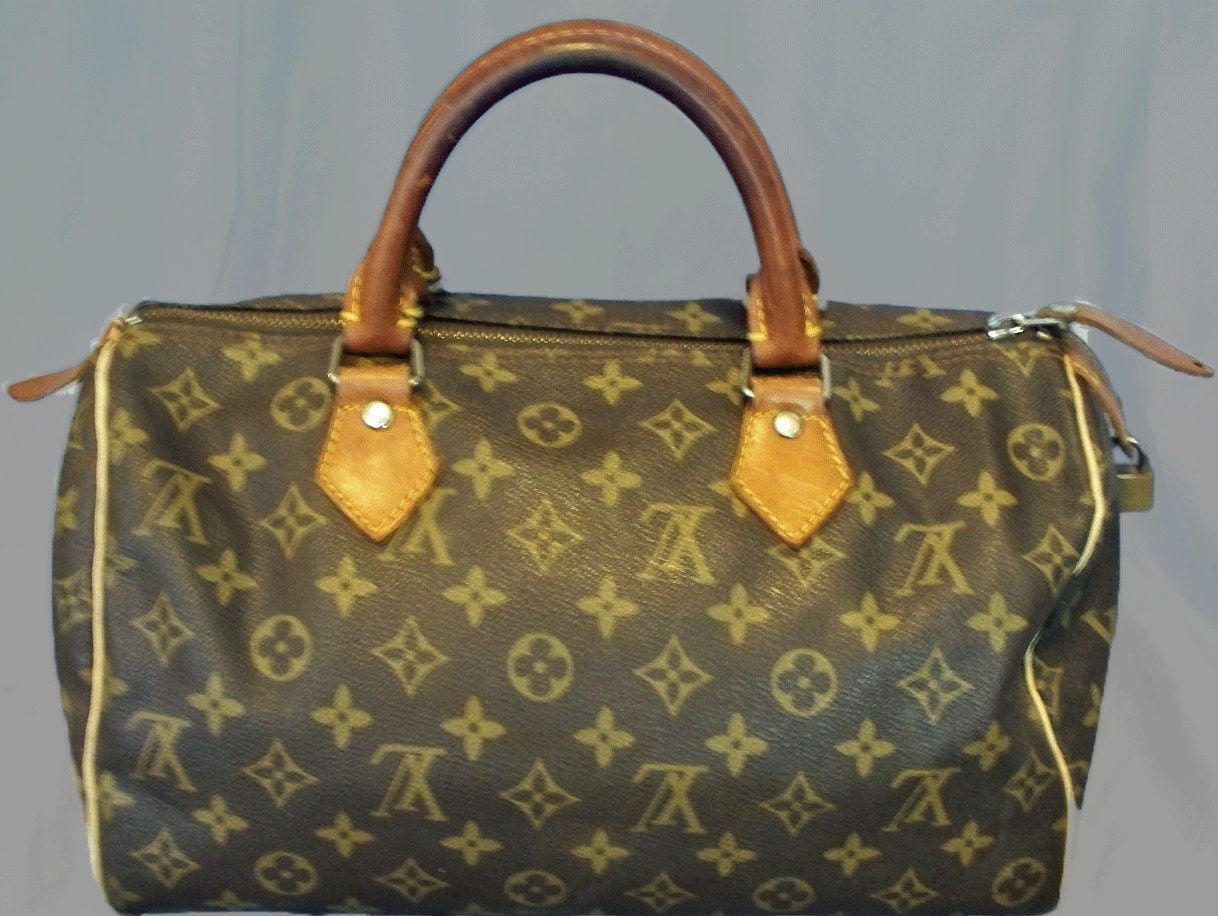 Authentic Louis Vuitton Speedy 30 Purse Handbag Tote 1960s