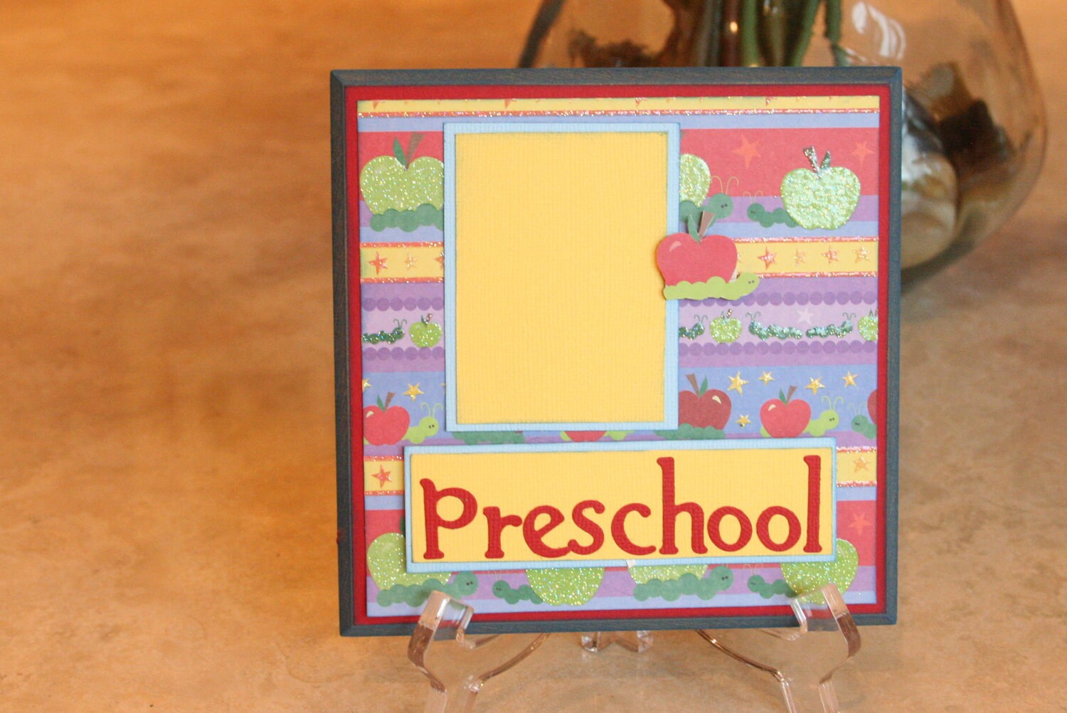 Preschool Frame School photo frame CUTE by Warmheartedcreations