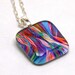 Magical Colorful Oak Roots Glass Pendant Necklace
