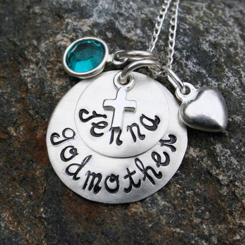 Godmother Necklace/Godchild Necklace in Sterling Silver