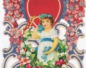 Vintage  Stand Up Valentine Card vvc 011