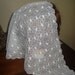 NEW Last One -white as a snow church mantilla veil scarf - floral - soft very pretty - large scalloped edges