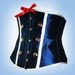 Reserved for Georgia Bleu Navy Sailor Girl Underbust Steel Boned Corset, Custom Made, Burlesque, Rockabilly, Pin-Up,