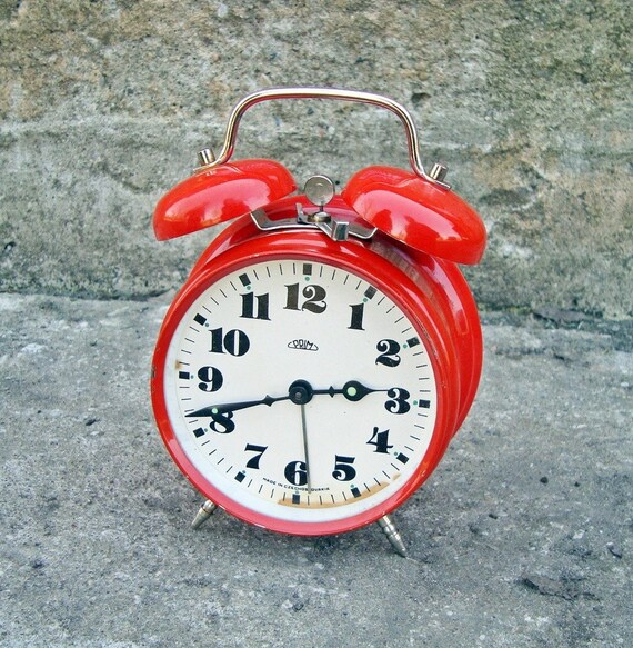 Vintage mechanical alarm clock Prim from Czechoslovakia
