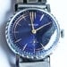 Vintage soviet Russian mens wristwatch Zim Pobeda mens wriswatch cobalt blue watch