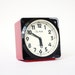 Vintage Russian mechanical alarm clock Slava from Soviet Union period red alarm clock