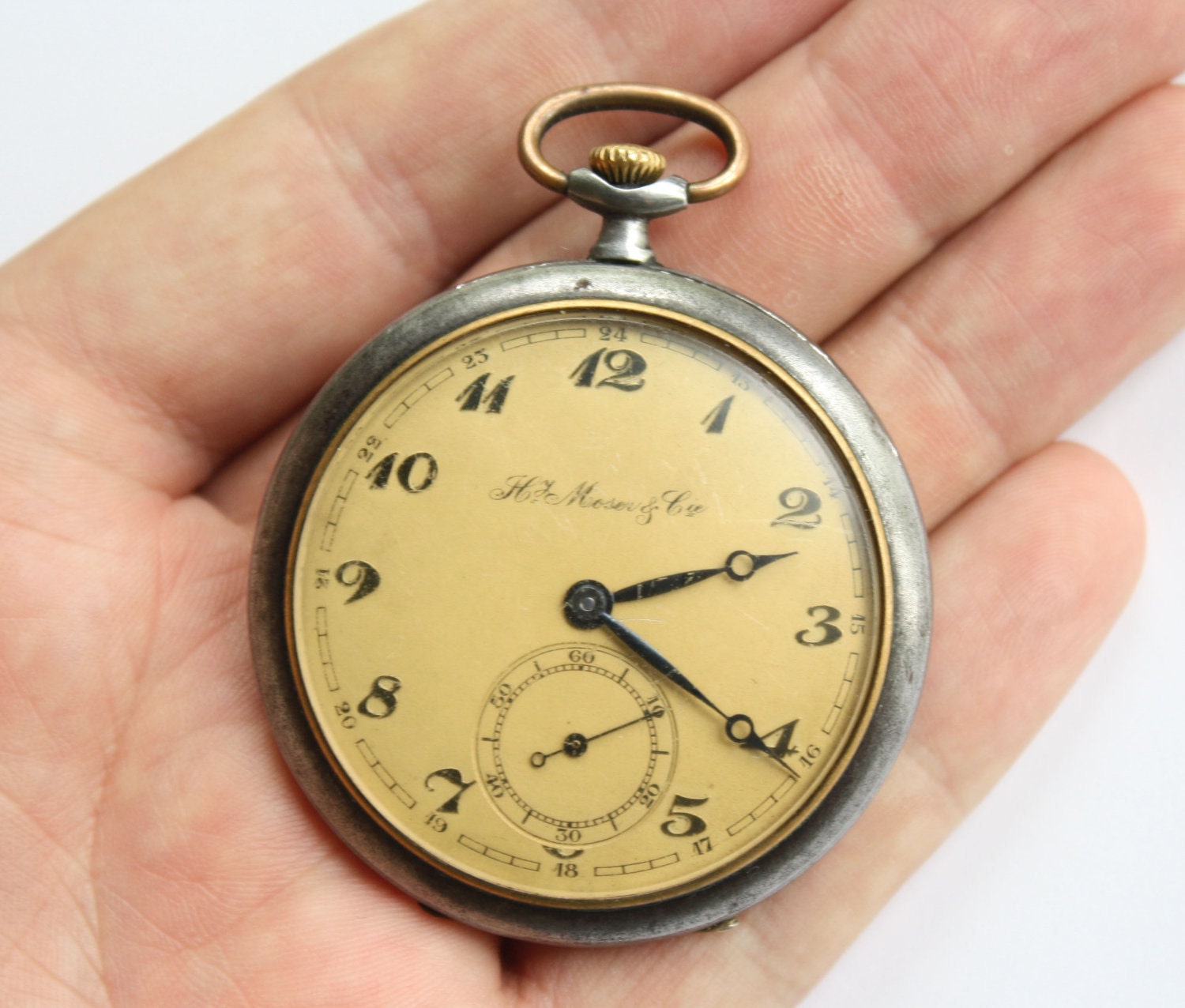 Antique Swiss Pocket Watch H. Moser & Cie