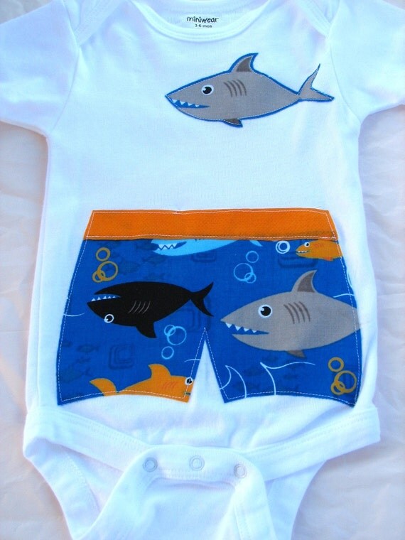 Items similar to Swim Trunks Onesie on Etsy