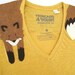 Wrapped Fox T-shirt in Butternut, size M
