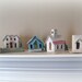Christmas Putz Houses Village Genuine Putz Village Cardboard Village Fiver Piece Set Dime Store Winter Decor
