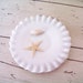 Fenton Milkglass Saucer Trinket Dish Vintage Milk Glass, Hobnail White Saucer Trinket Dish Crimpled Ruffled Edge Shabby Chic White Serving