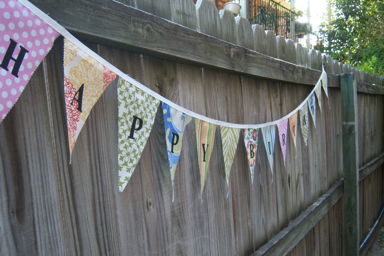 Custom Made Fabric Cloth Banner Bunting Pennant reusable