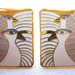 MOONDOVES Cloisonne Enamel Post Earrings, 1980s Vintage, Original Designs Signed by Artist Laurel Burch, 22k Gold Plated, 14k Filled Posts